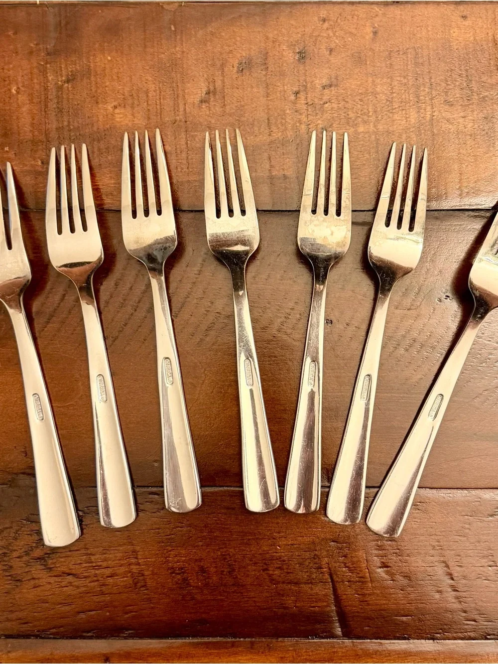 7 Oneida Aptitude Everyday Flatware Forks 18/0 Stainless Steel Silverware